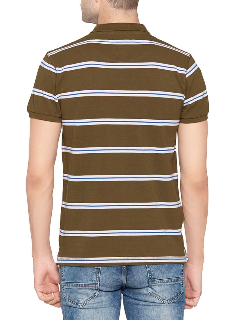 brown cotton striped t-shirt - 13747806 - Standard Image - 2