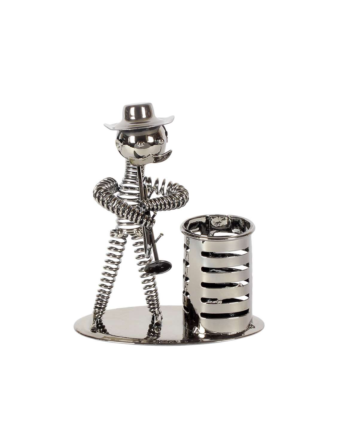 jewel fuel iron musician playing trumpet pen stand showpiece