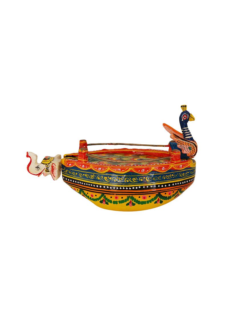 direct create wooden painted peacock inspired box - 13756242 - Standard Image - 2