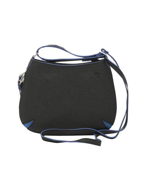 black leatherette regular sling bag - 13760585 - Standard Image - 0