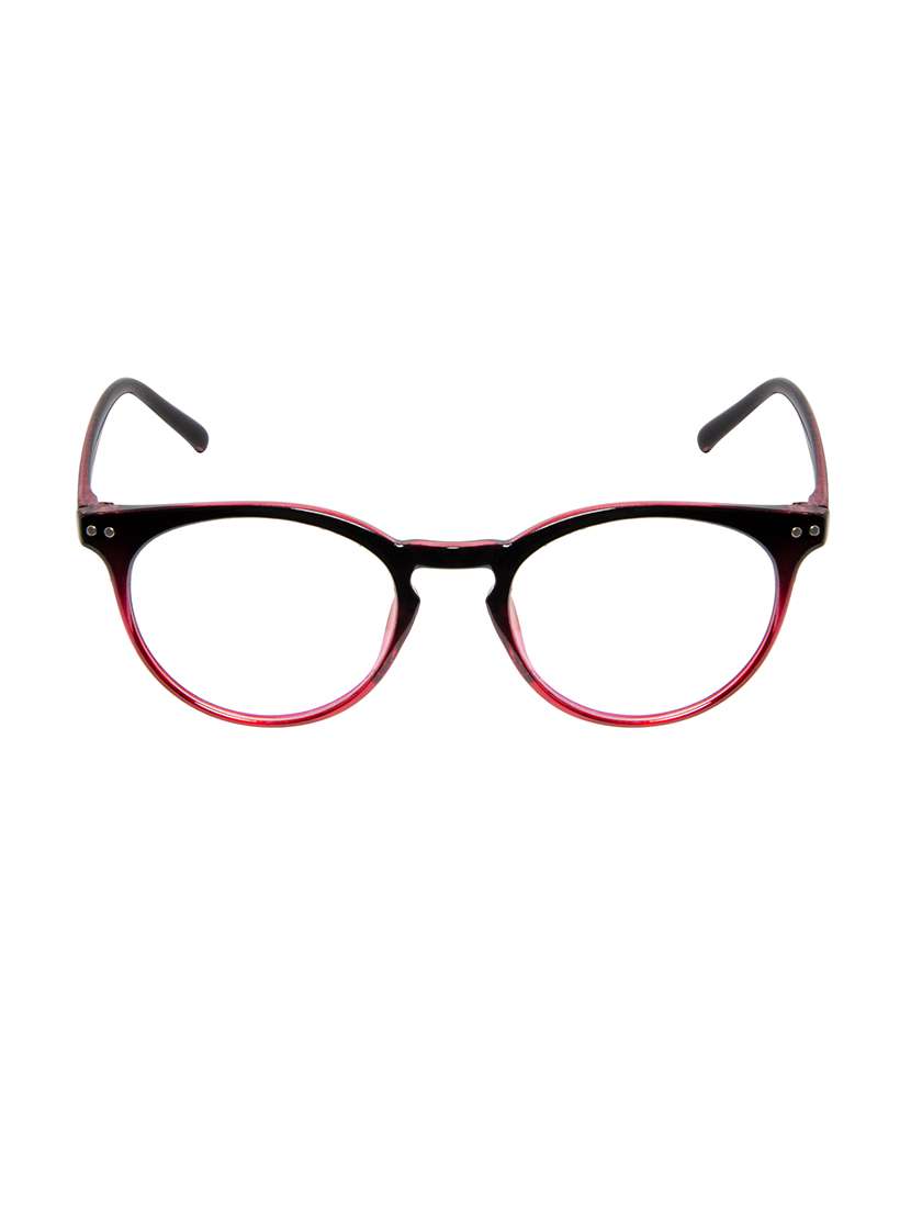cardon black red round full rim eyeframe