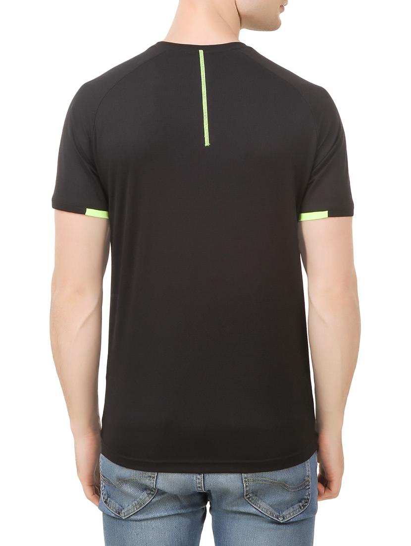 black printed polyester t-shirt - 13772120 - Standard Image - 2