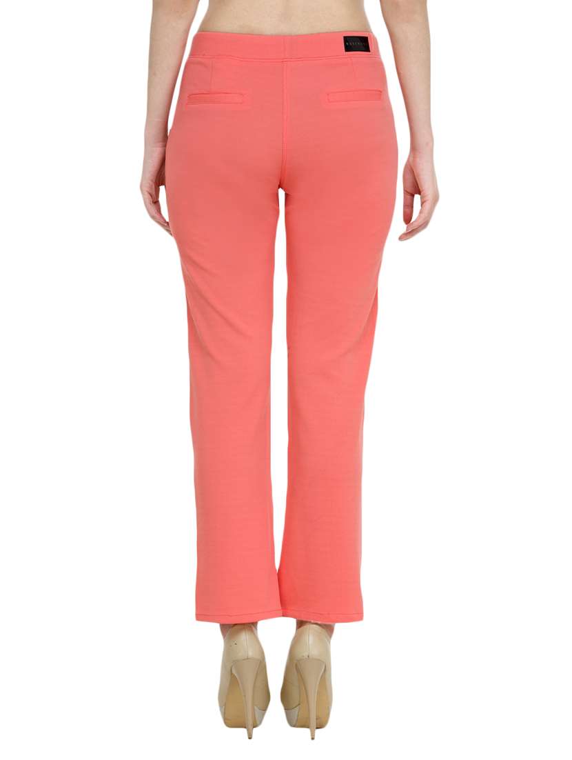 orange cotton flat front trouser - 13773084 -  Standard Image - 2