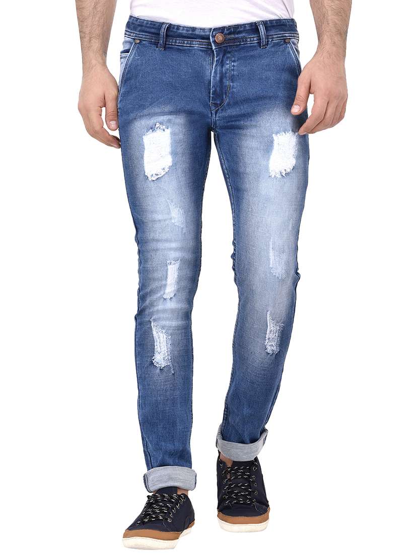 blue denim ripped jeans