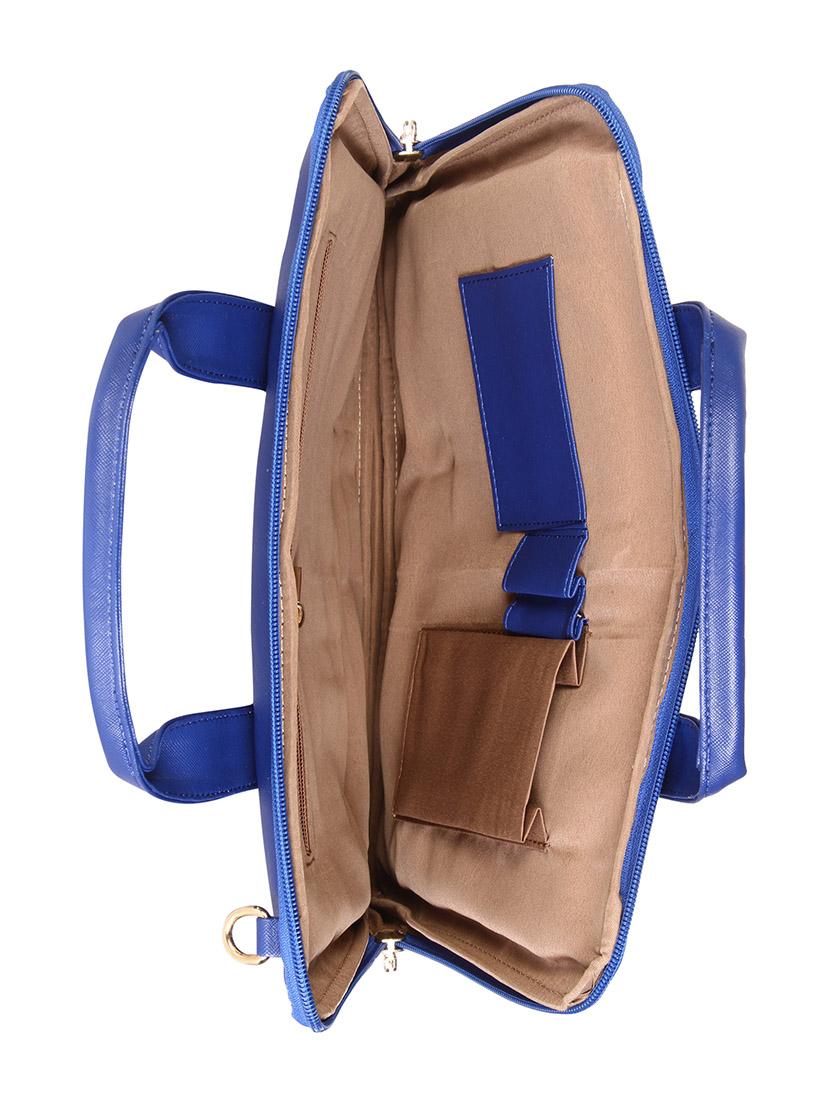 blue leatherette laptop bag - 13776021 - Standard Image - 2