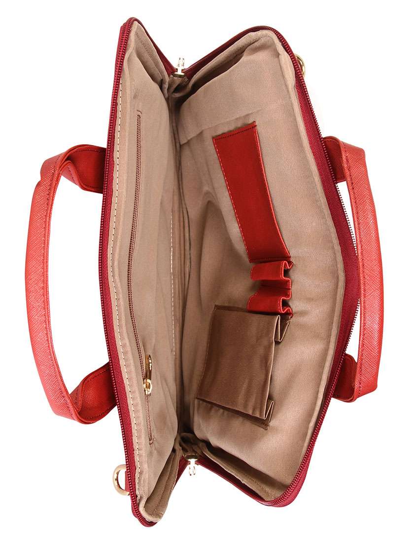 red leatherette laptop bag - 13776025 -  Standard Image - 2