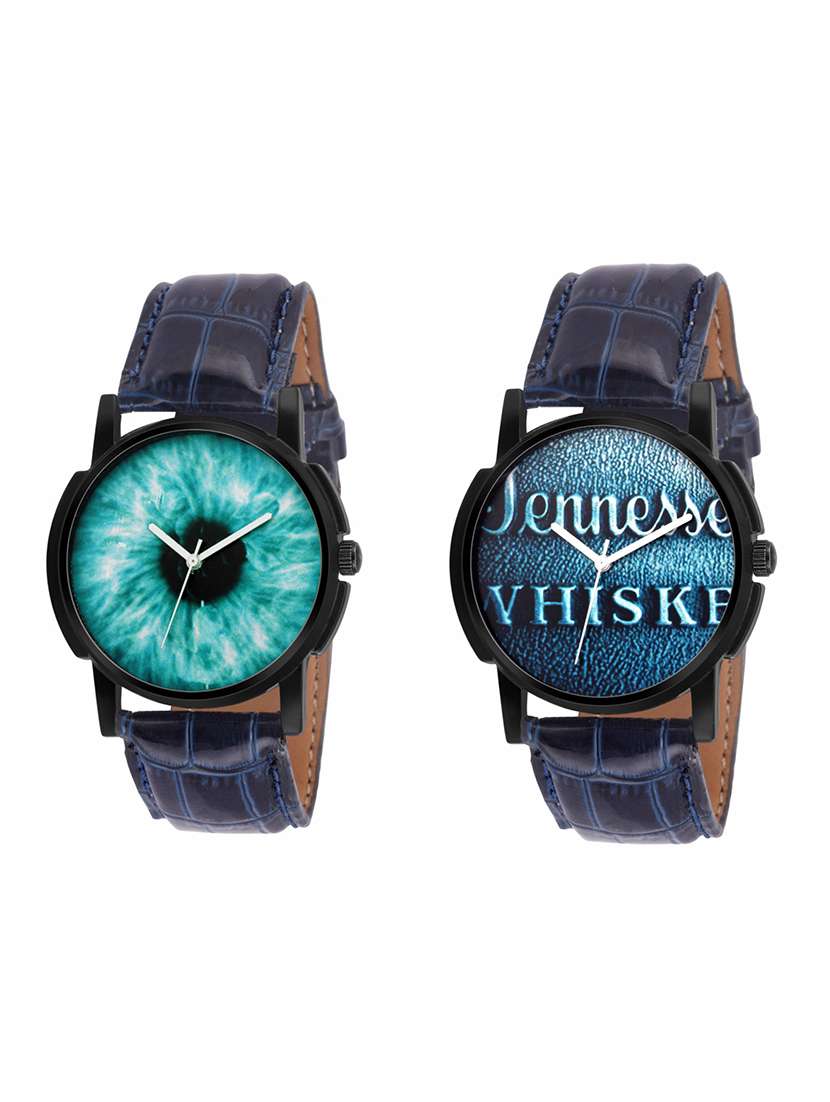 eraa analog wrist watches combo in sea blue color