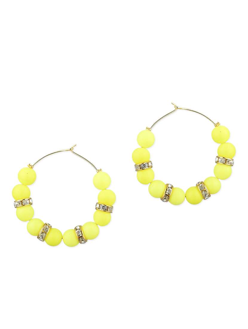 yellow metal balli earrings