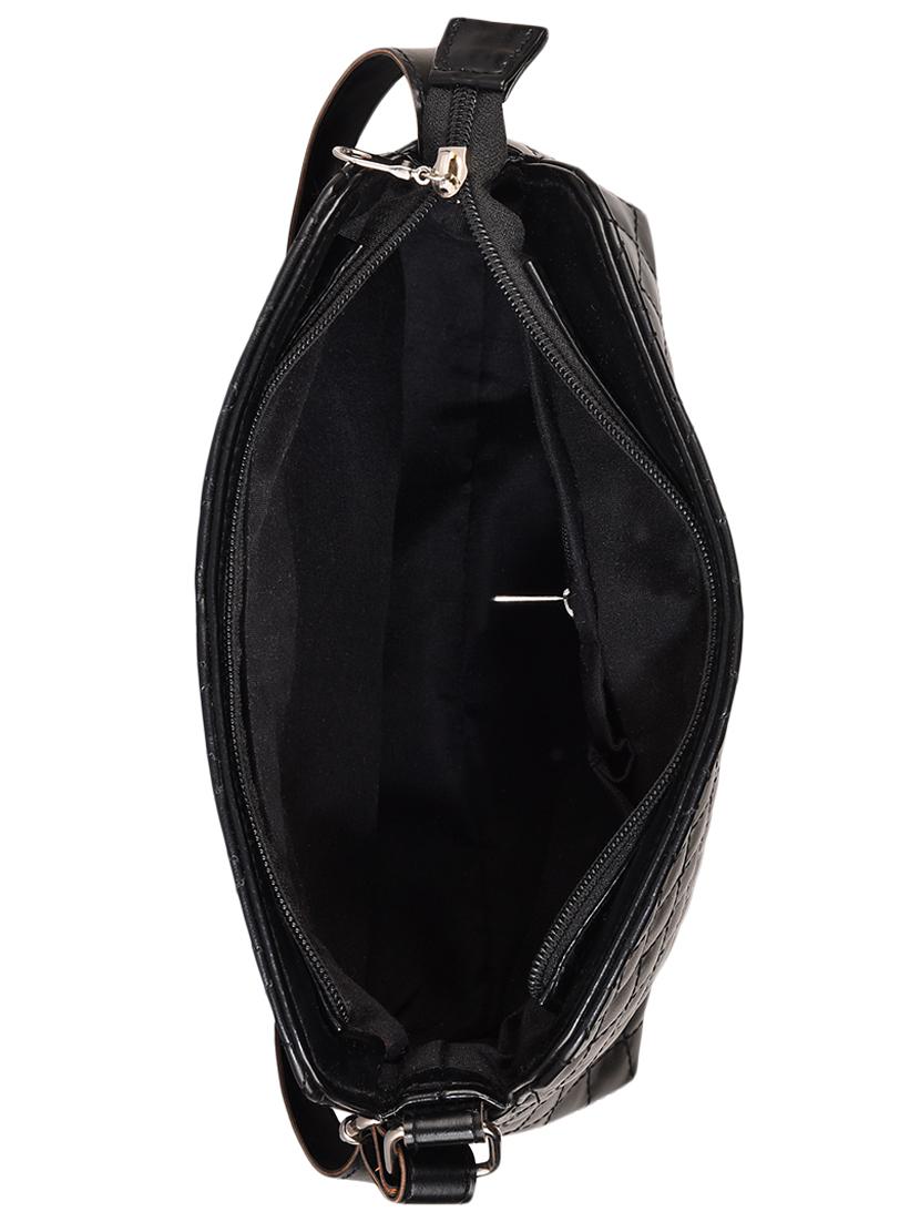 black leatherette sling bag - 13809921 - Standard Image - 2