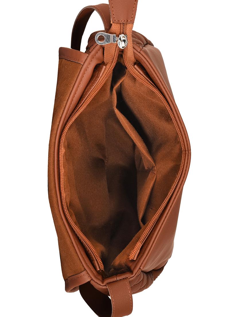 tan leatherette regular sling bag - 13809923 - Standard Image - 2