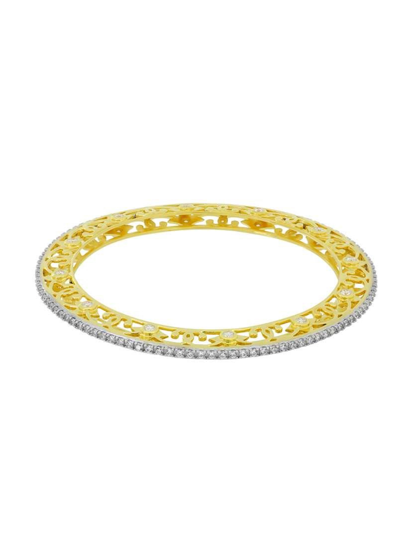 yellow silver bangle