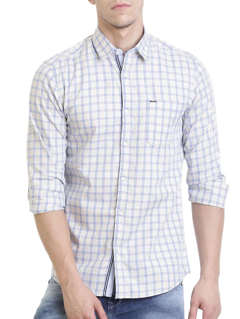 white cotton casual shirt