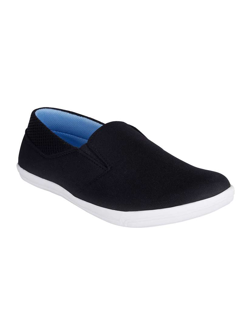 black canvas casual slipon