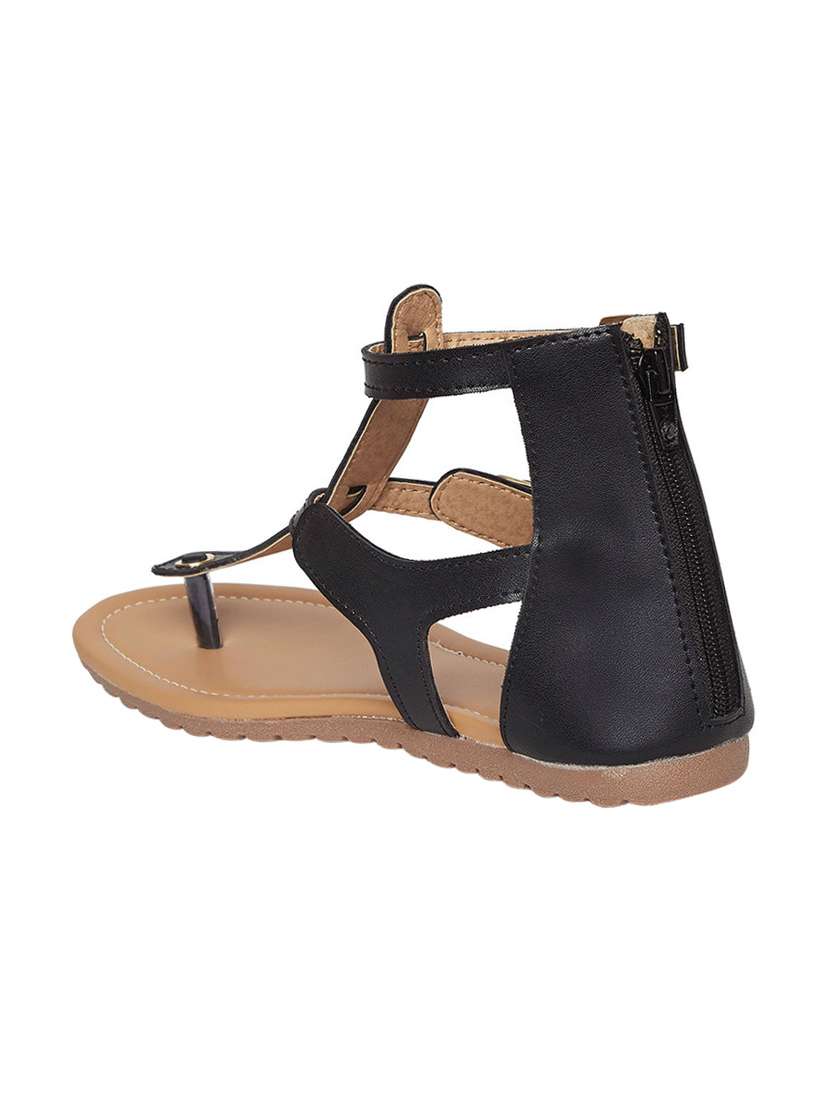 women black solid gladiators - 13822507 -  Standard Image - 2