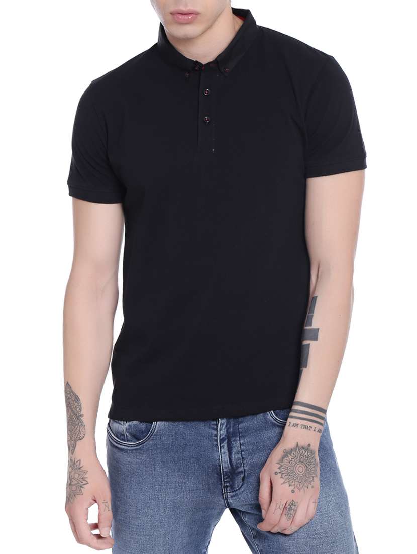 black cotton t-shirt