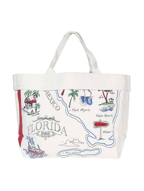 white canvas printed shopping bag - 13828192 -  Standard Image - 0