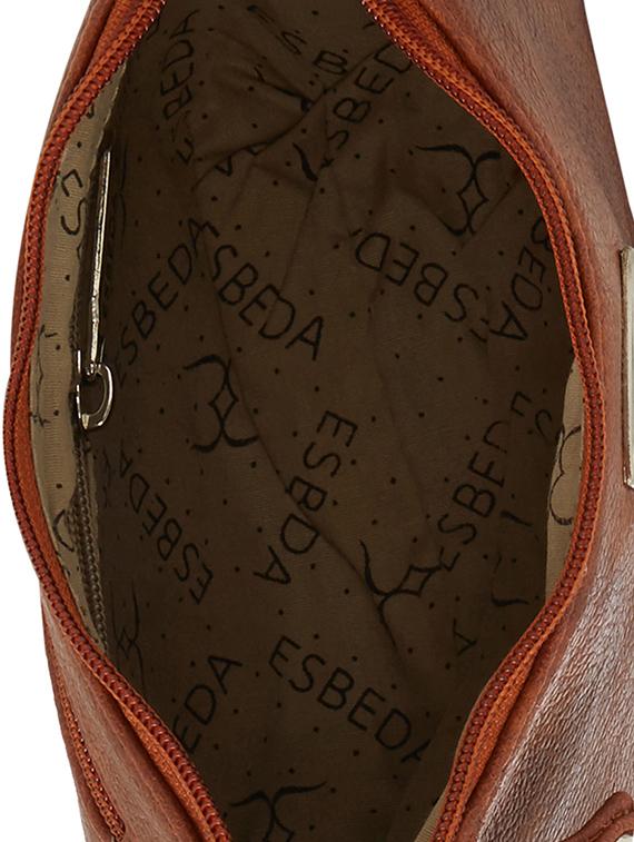 tan solid regular sling bag - 13829776 - Standard Image - 2