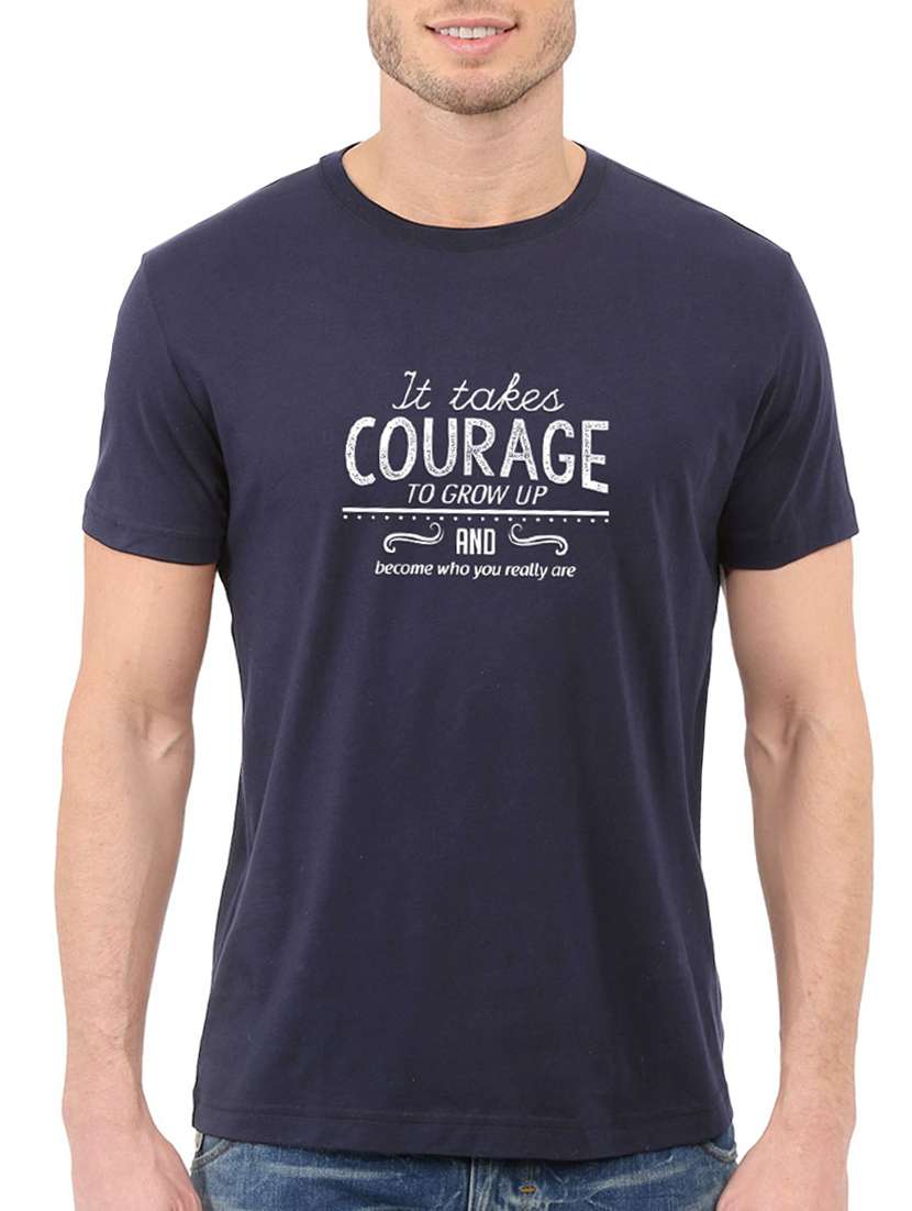 navy blue cotton tshirt