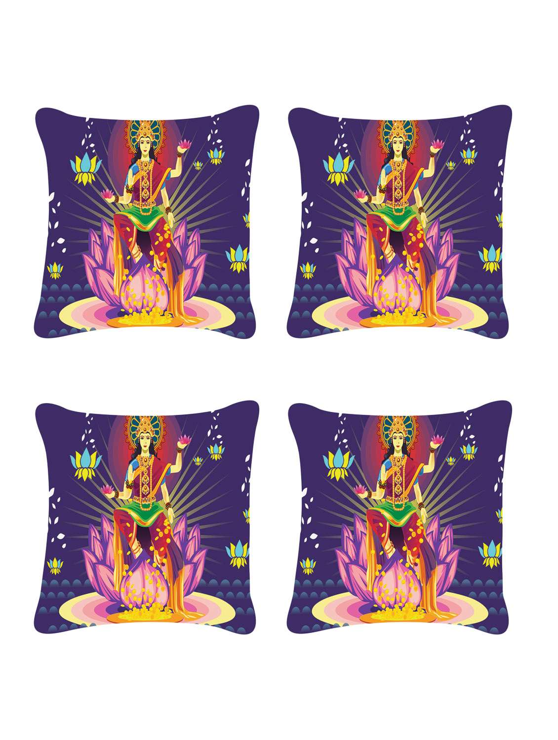 ambbi collection digitally religious printed set of 4 cushion cover