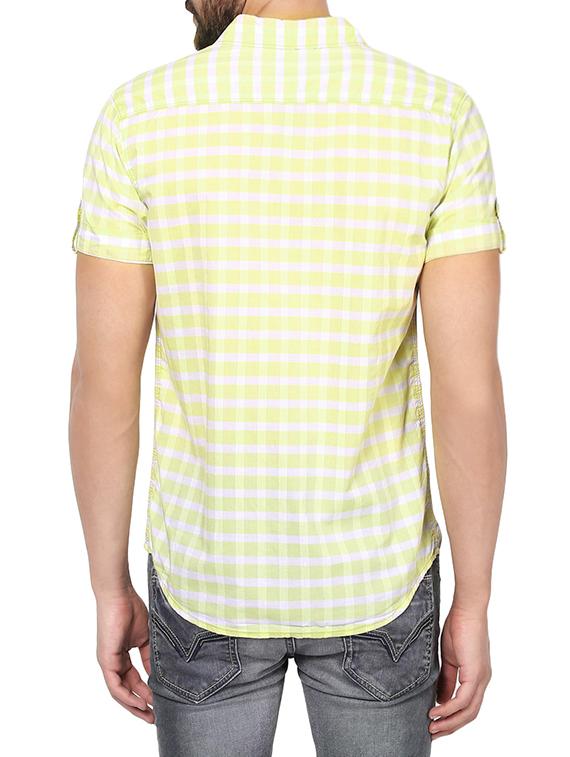 yellow cotton casual shirt - 13834822 - Standard Image - 2
