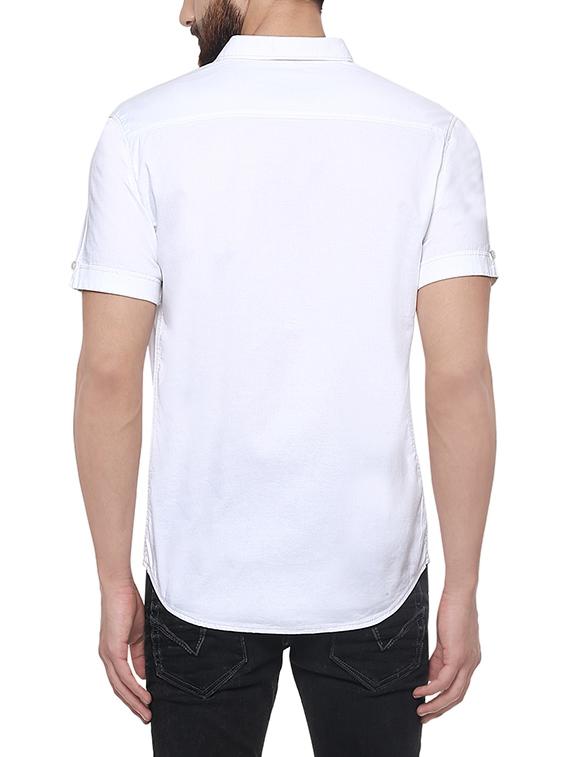 white cotton casual shirt - 13834832 - Standard Image - 2