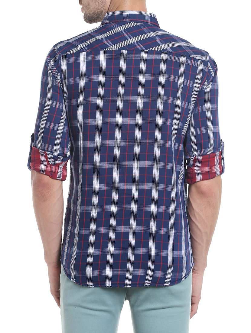 blue cotton casual shirt - 13834843 -  Standard Image - 2