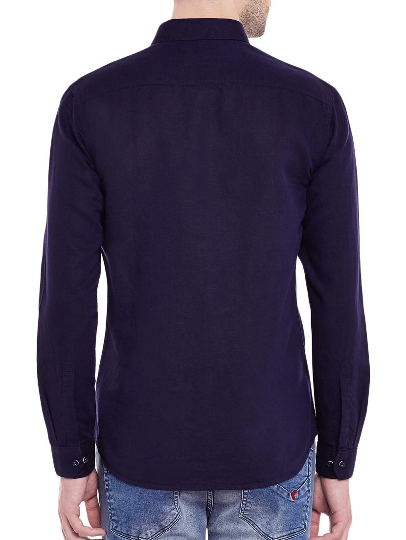 blue cotton casual shirt - 13834892 - Standard Image - 2