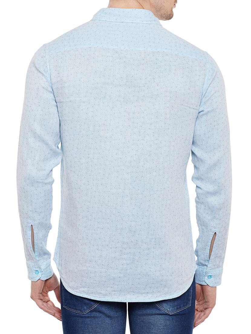 blue cotton casual shirt - 13834893 -  Standard Image - 2