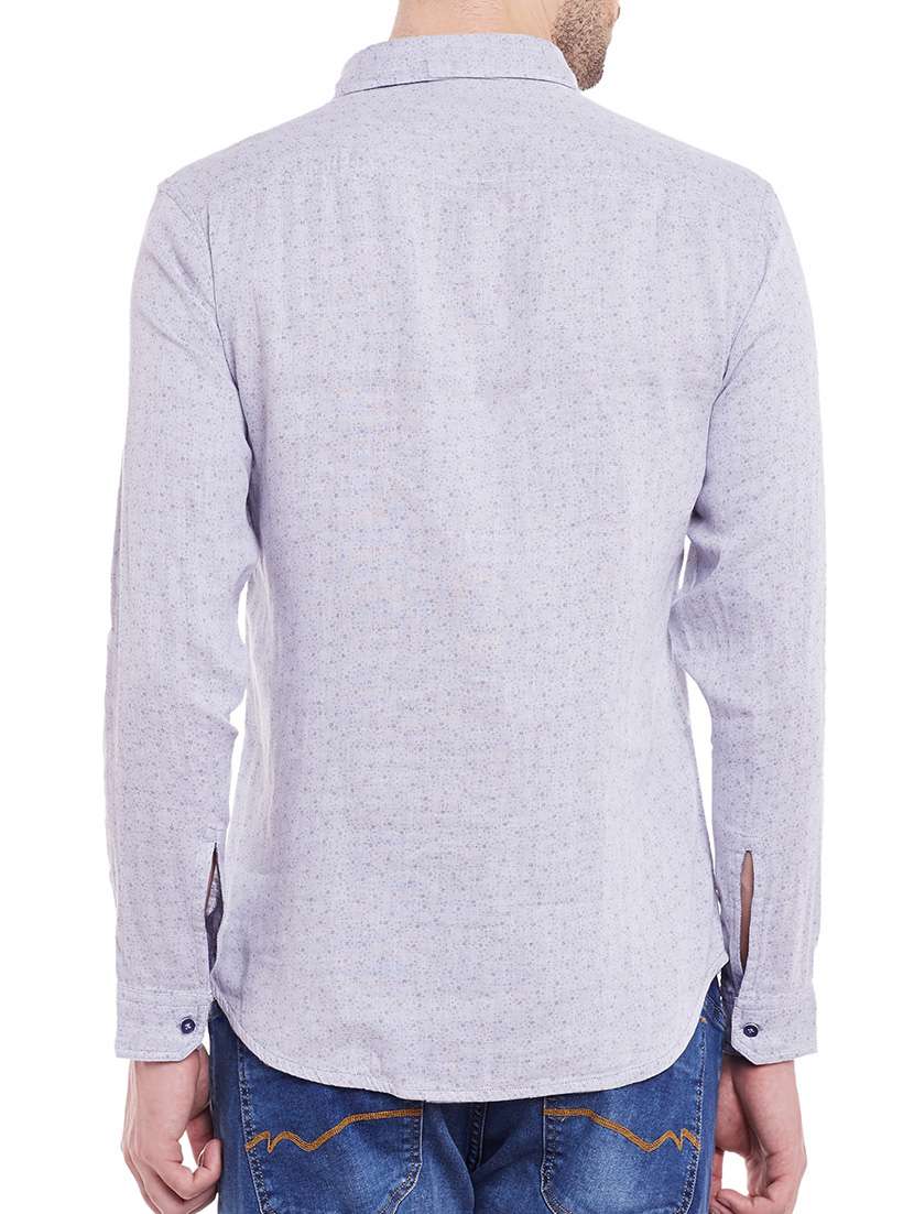 grey cotton casual shirt - 13834895 -  Standard Image - 2