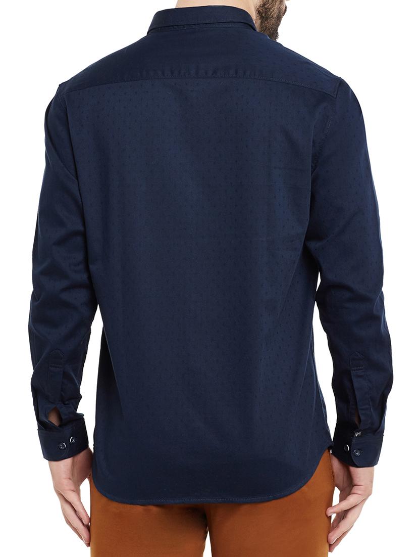 blue cotton casual shirt - 13834903 - Standard Image - 2