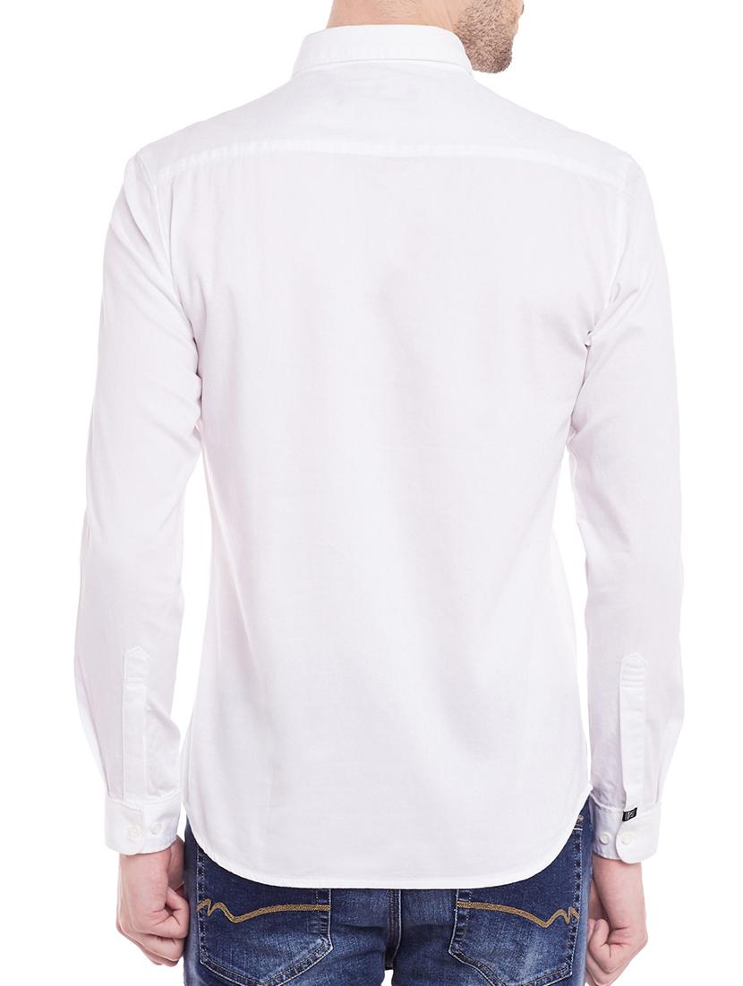white cotton casual shirt - 13834904 - Standard Image - 2