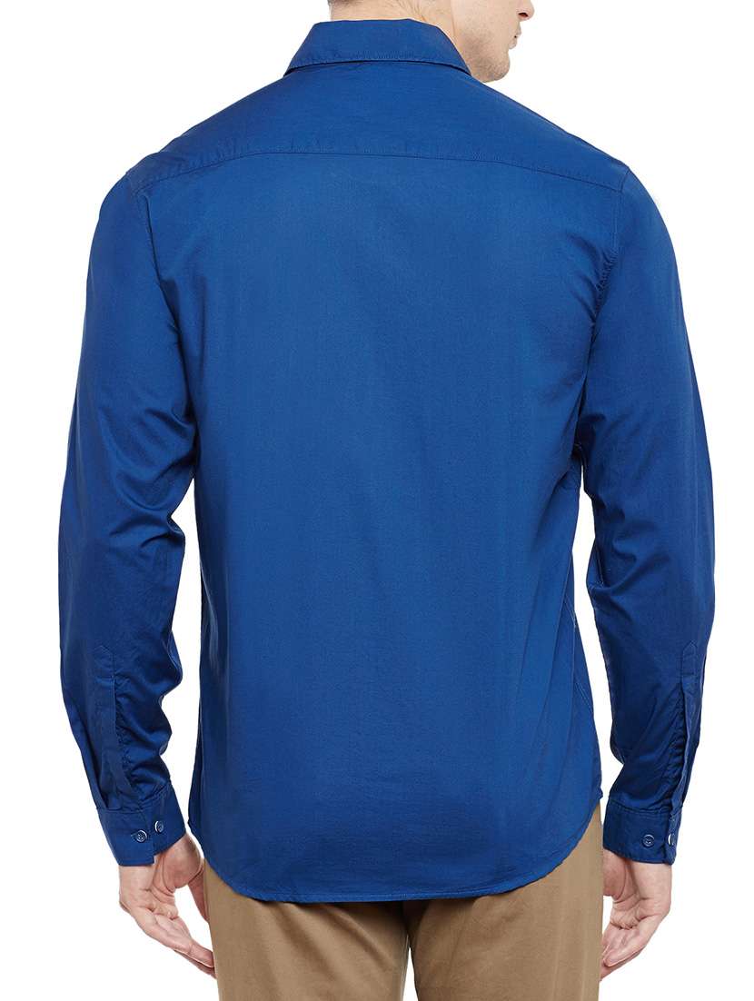 blue cotton casual shirt - 13834906 -  Standard Image - 2
