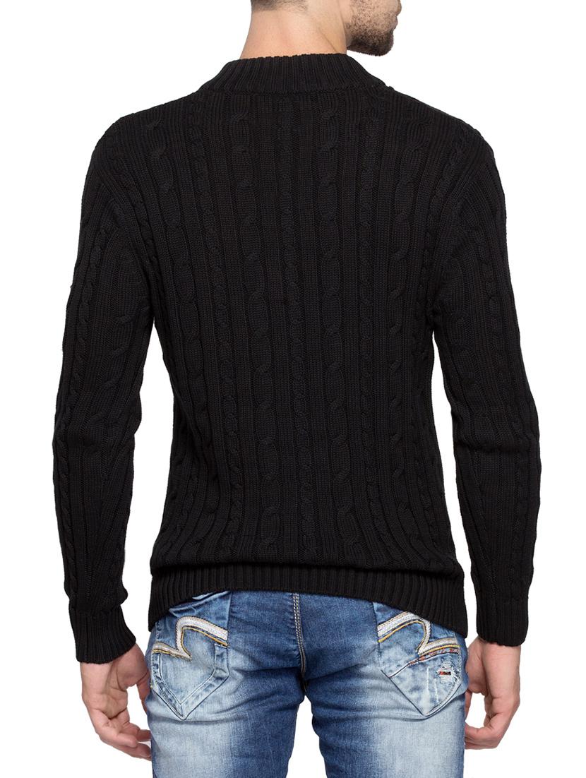 solid black cotton pullover - 13835017 - Standard Image - 2