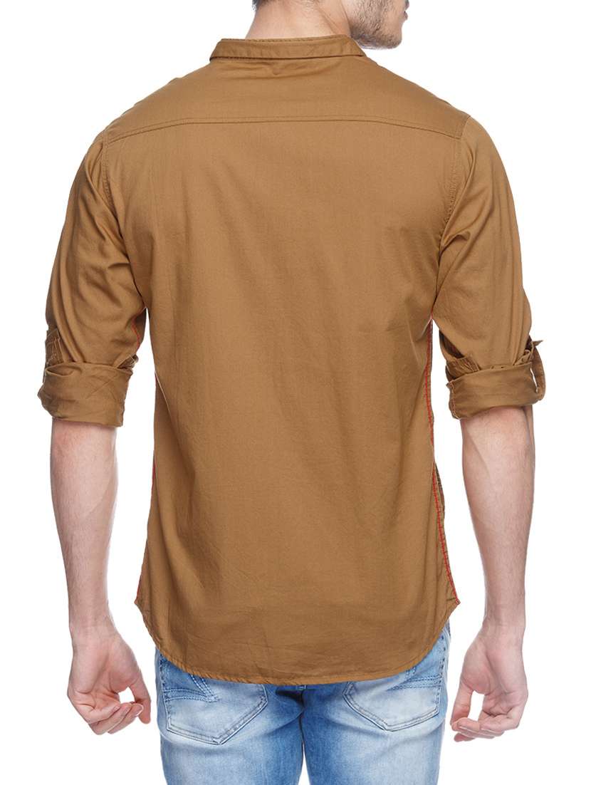 beige cotton casual shirt - 13835713 -  Standard Image - 2