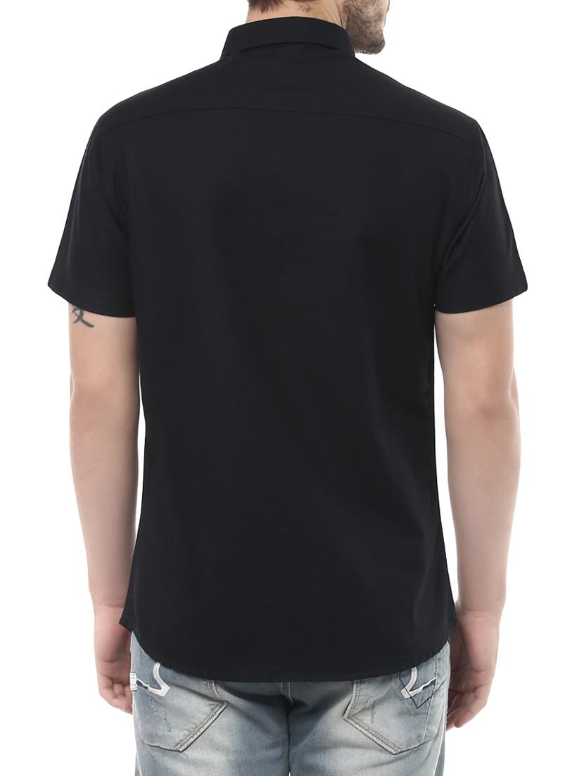black cotton casual shirt - 13835729 - Standard Image - 2
