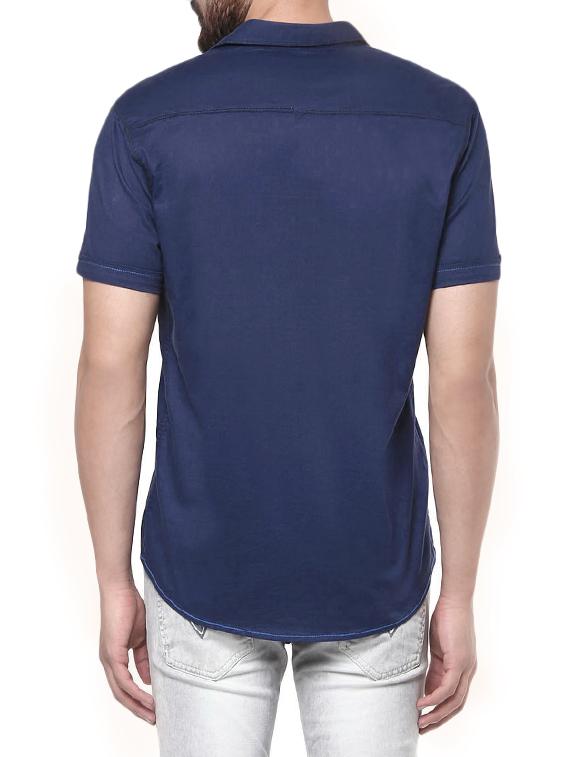 blue cotton casual shirt - 13835741 - Standard Image - 2