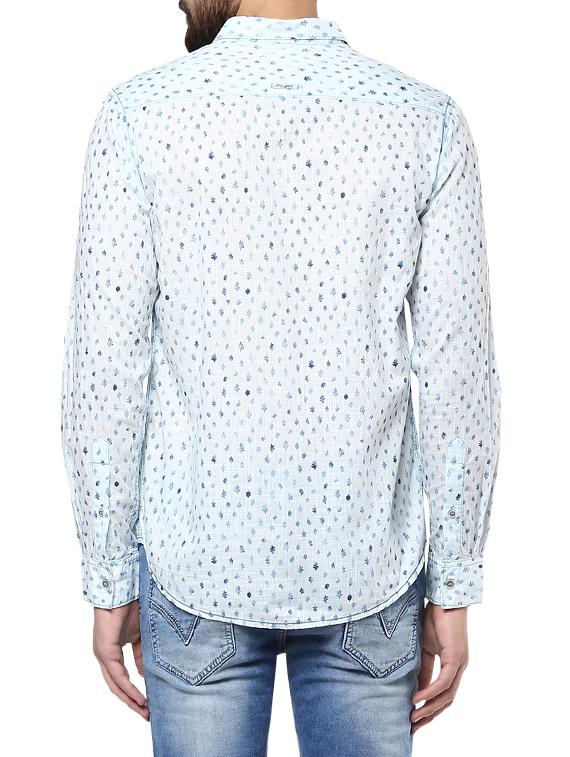 blue cotton casual shirt - 13835765 - Standard Image - 2
