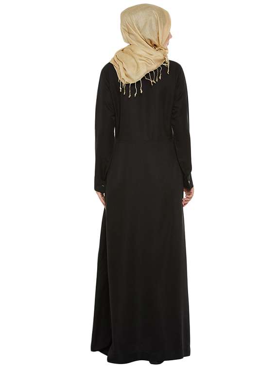 momin libas black crepe abaya - 13837827 - Standard Image - 2