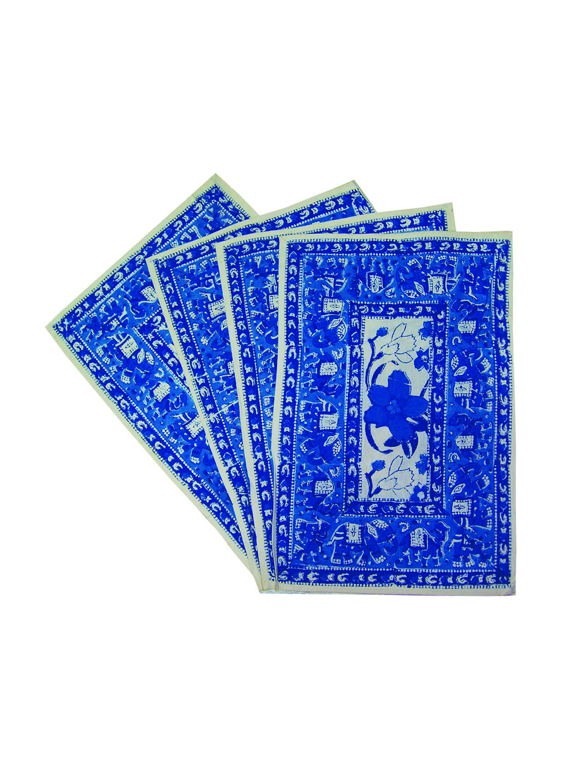 florals printed cotton table mat set of 6 pcs