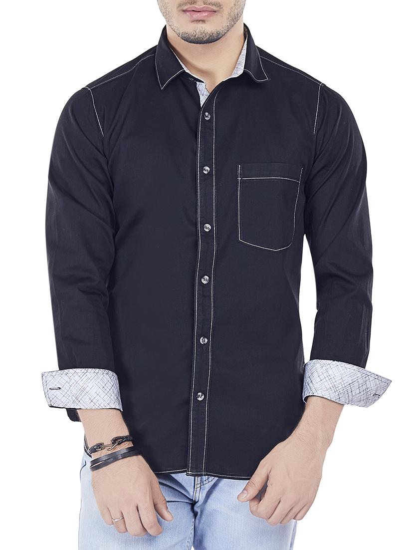 blue denim casual shirt