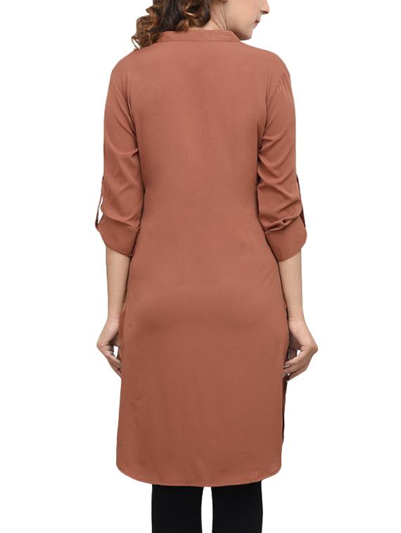 women's straight kurta - 13843043 - Standard Image - 2