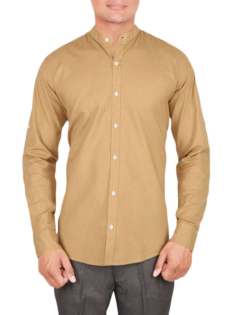 beige linen casual shirt