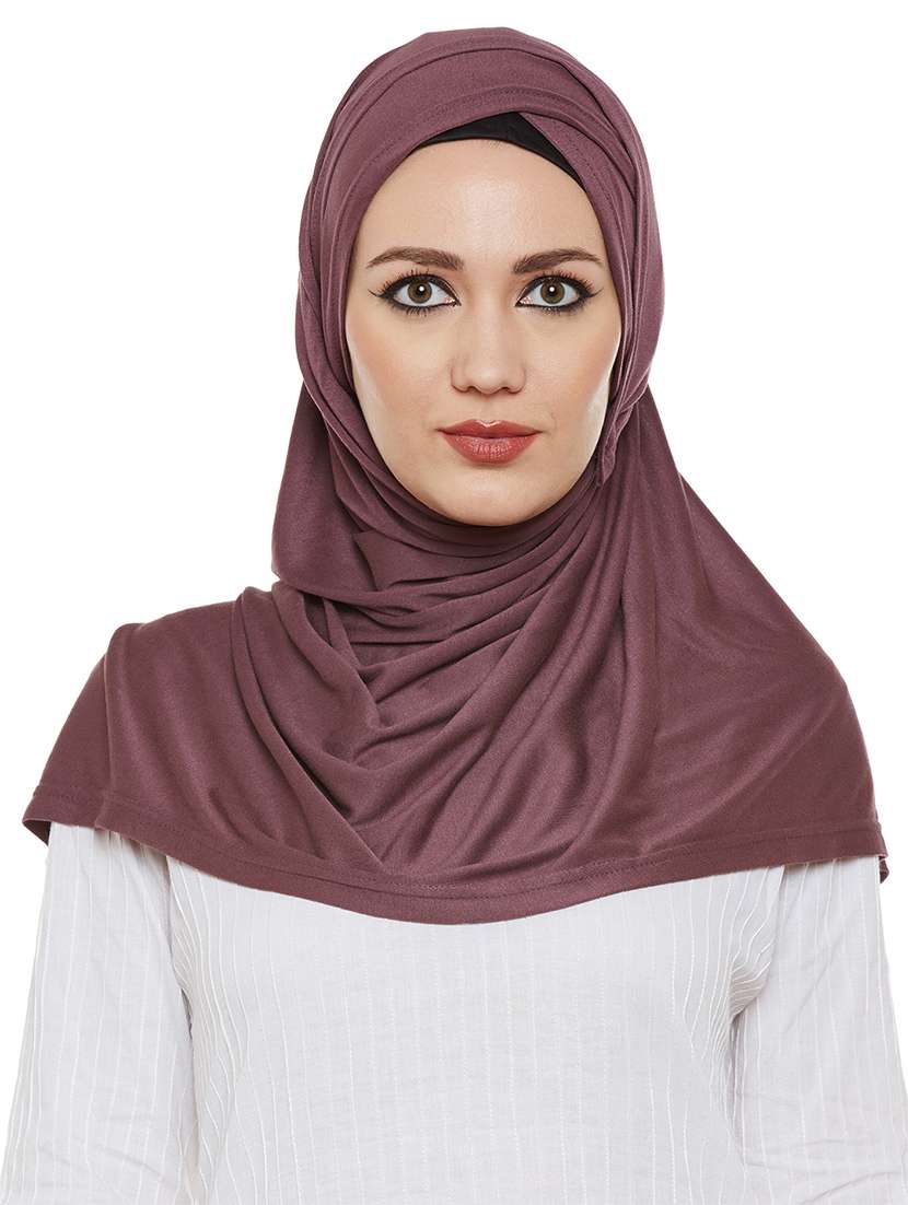 momin libas brown jersey scarf