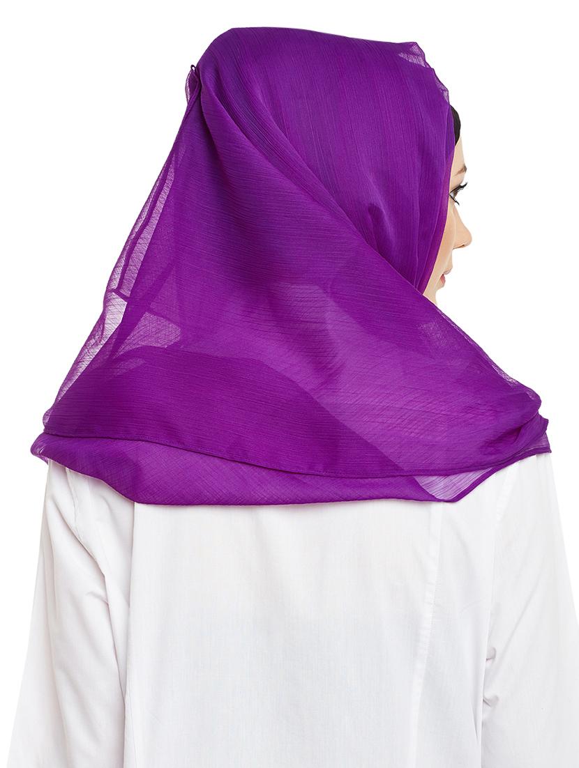 momin libas purple cotton scarf - 13847569 - Standard Image - 2