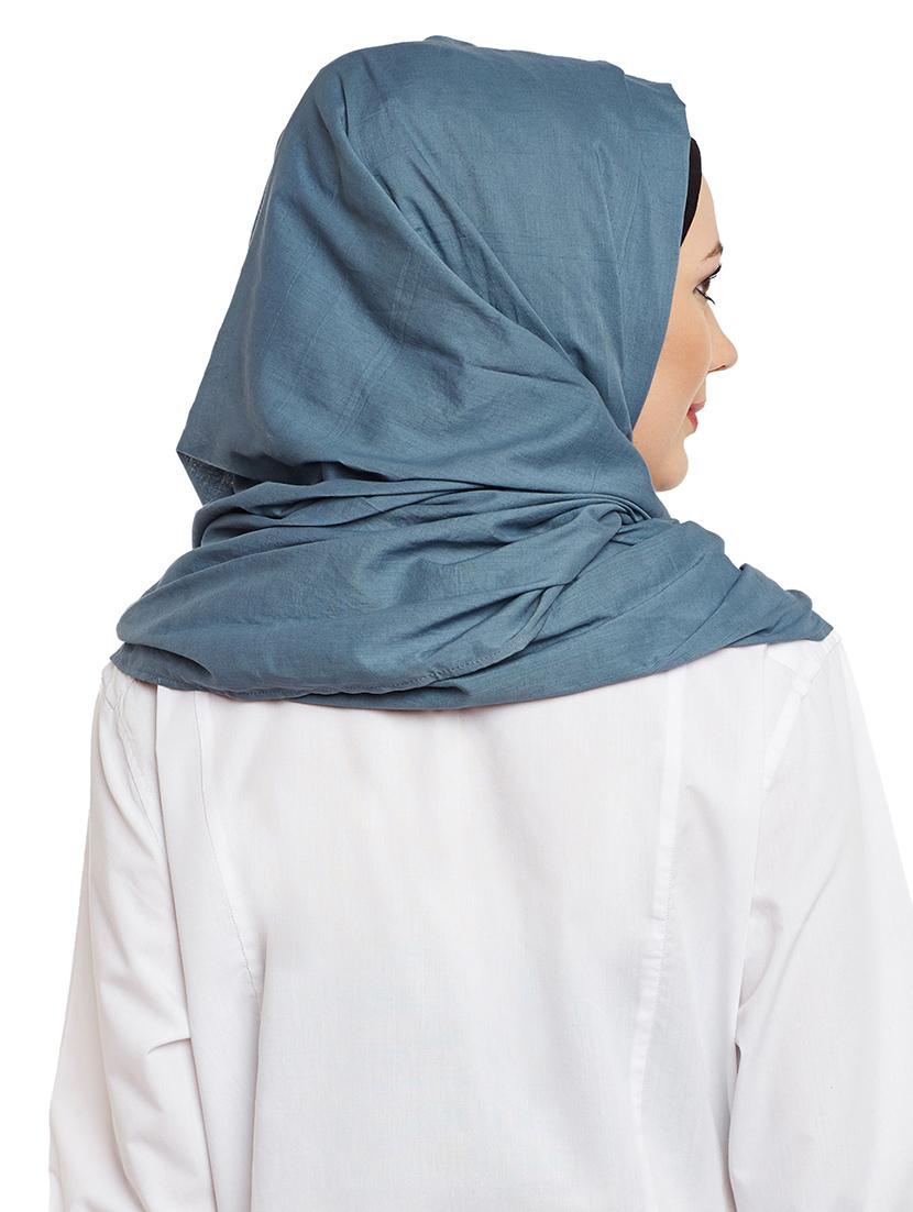 momin libas blue cotton scarf - 13847570 - Standard Image - 2