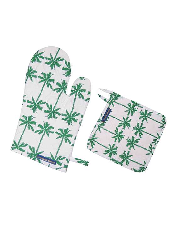ambbi collection digitally printed mitton and pot holder