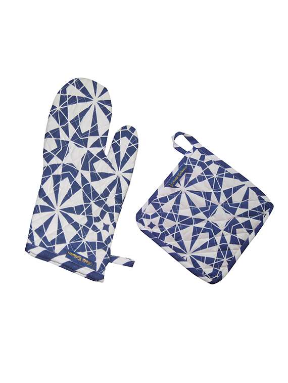 ambbi collection digitally printed mitton and pot holder