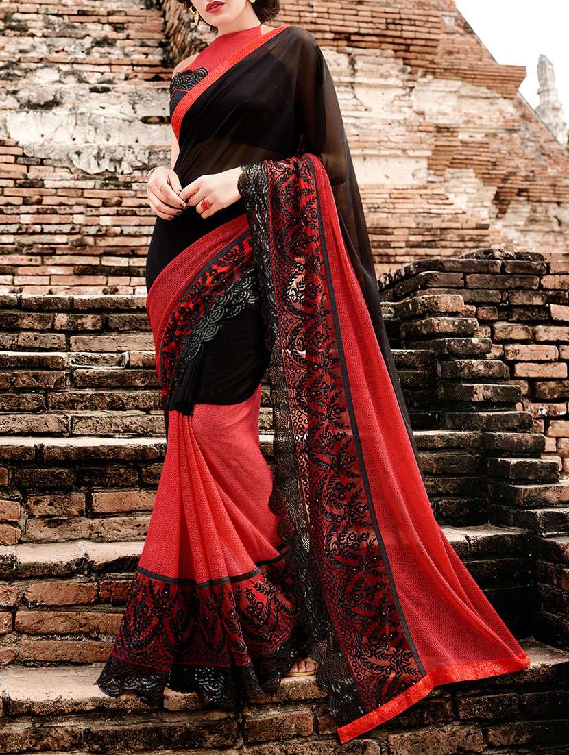 women's embroidered saree
