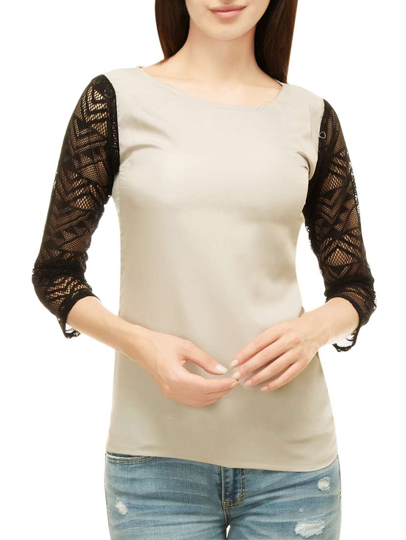 women's straight round neck top