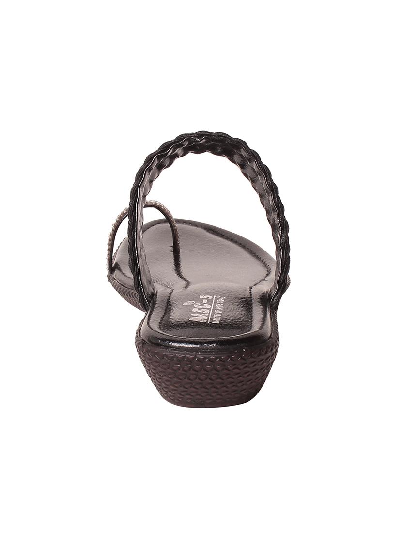 black one toe sandal - 13855167 - Standard Image - 2